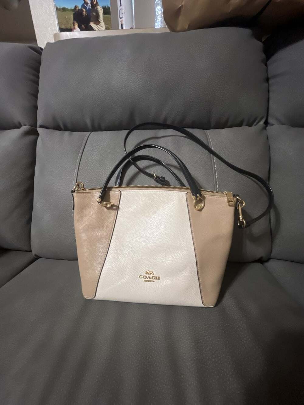 Coach Kacey Satchel in Colorblock/Blocked Signature Canvas